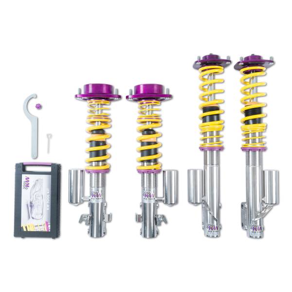 KW - KW KW Adjustable Coilovers, Aluminum Top Mounts, Independent Compression And Rebound