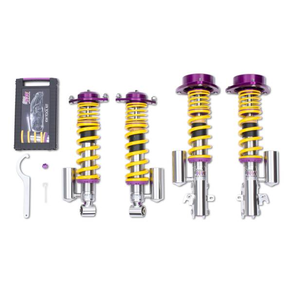 KW - KW KW Adjustable Coilovers, Aluminum Top Mounts, Independent Compression And Rebound