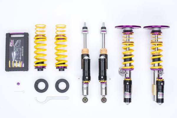 KW - KW Adjustable Coilovers, Aluminum Top Mounts, Rebound and Low & High Compression 397202BK