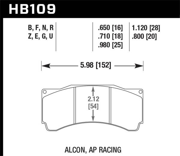 Hawk Performance - Hawk Performance Blue 9012 Disc Brake Pad - HB109E.650