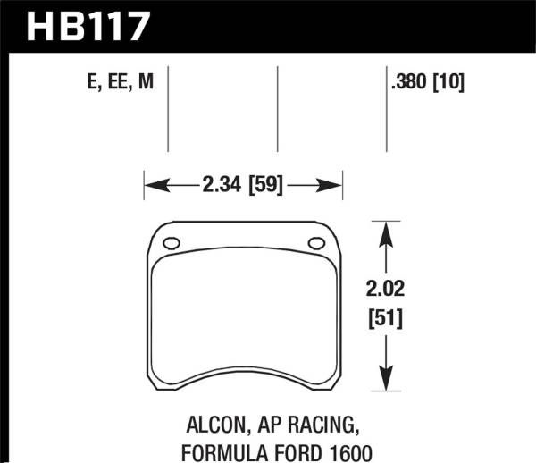 Hawk Performance - Hawk Performance Blue 9012 Disc Brake Pad - HB117E.380