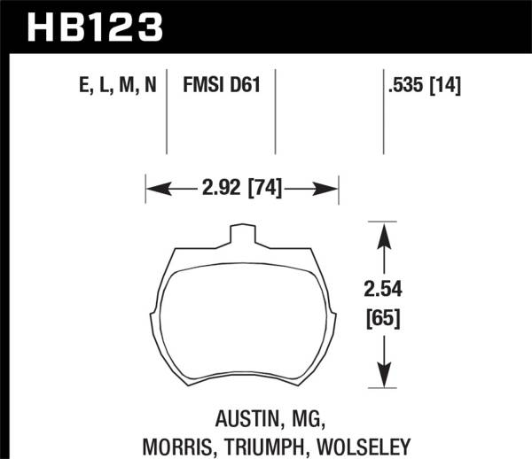 Hawk Performance - Hawk Performance HPS Disc Brake Pad HB123F.535