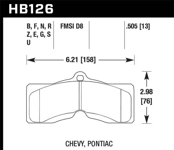 Hawk Performance - Hawk Performance HPS 5.0 Disc Brake Pad HB126B.505