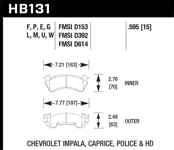 Hawk Performance - Hawk Performance ER-1 Disc Brake Pad HB131E.595