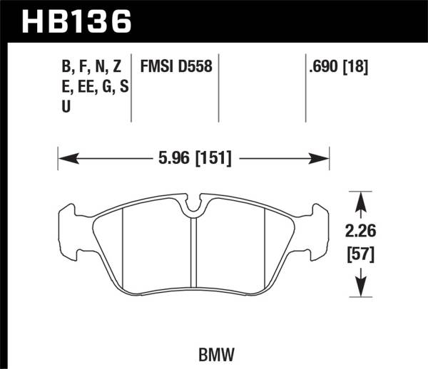 Hawk Performance - Hawk Performance HPS 5.0 Disc Brake Pad