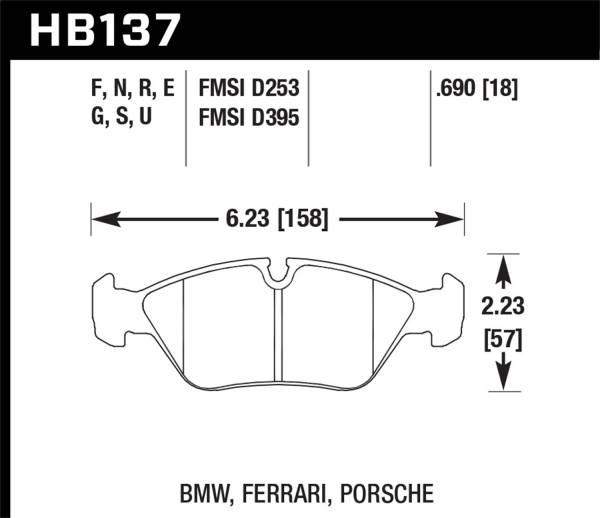 Hawk Performance - Hawk Performance Blue 9012 Disc Brake Pad - HB137E.690