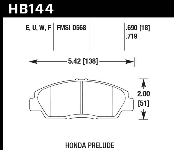 Hawk Performance - Hawk Performance HPS Disc Brake Pad HB144F.719