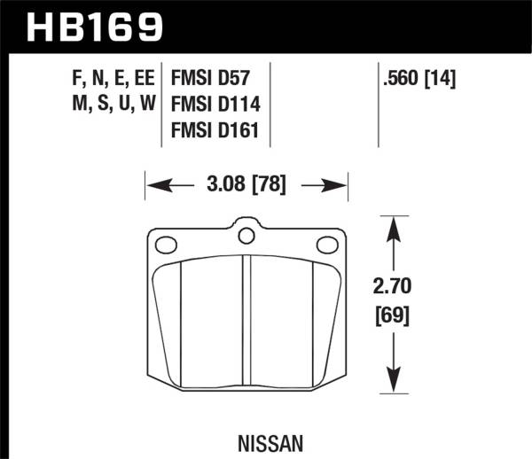 Hawk Performance - Hawk Performance HPS 5.0 Disc Brake Pad HB169B.560