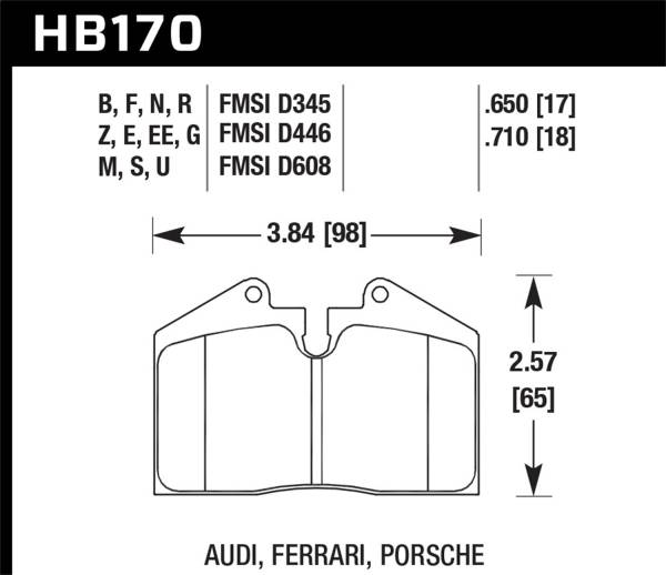 Hawk Performance - Hawk Performance Blue 9012 Disc Brake Pad - HB170E.650