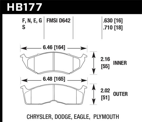 Hawk Performance - Hawk Performance HPS Disc Brake Pad HB177F.630