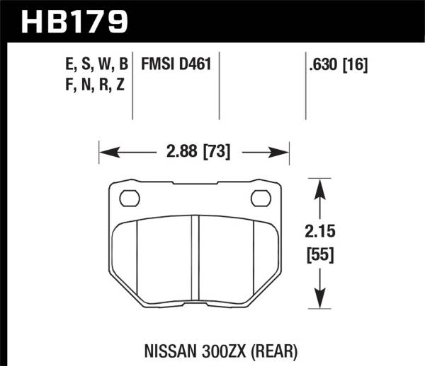 Hawk Performance - Hawk Performance HPS 5.0 Disc Brake Pad HB179B.630