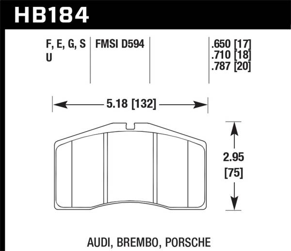 Hawk Performance - Hawk Performance HPS 5.0 Disc Brake Pad