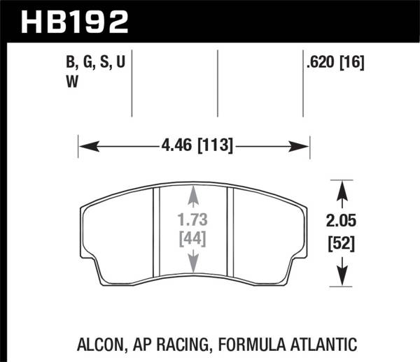 Hawk Performance - Hawk Performance DTC-60 Disc Brake Pad