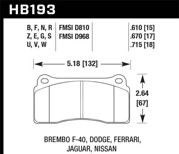 Hawk Performance - Hawk Performance HPS 5.0 Disc Brake Pad