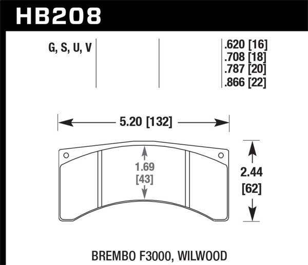 Hawk Performance - Hawk Performance DTC-60 Disc Brake Pad