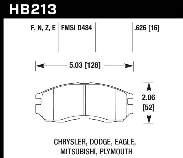 Hawk Performance - Hawk Performance HPS Disc Brake Pad HB213F.626