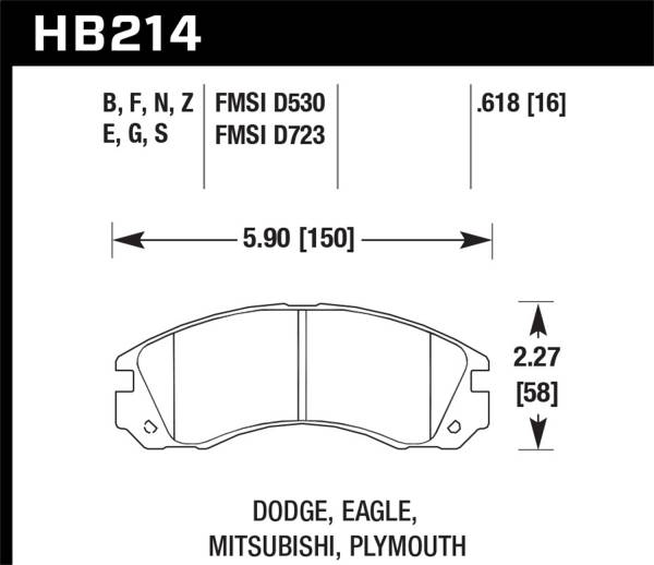 Hawk Performance - Hawk Performance HPS 5.0 Disc Brake Pad HB214B.618