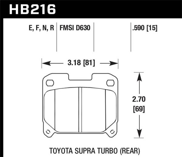 Hawk Performance - Hawk Performance HPS 5.0 Disc Brake Pad HB216B.590