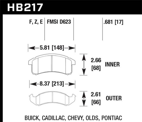 Hawk Performance - Hawk Performance HPS Disc Brake Pad HB217F.681