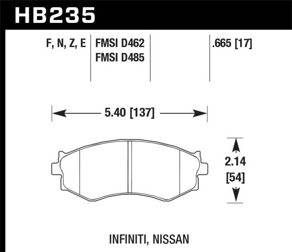 Hawk Performance - Hawk Performance HPS Disc Brake Pad HB235F.665