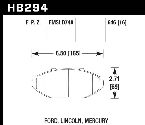 Hawk Performance - Hawk Performance DTC-60 Disc Brake Pad HB294G.646