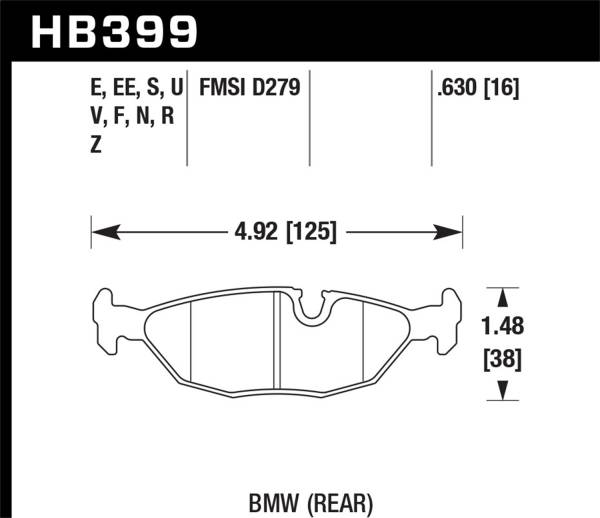 Hawk Performance - Hawk Performance Performance Ceramic Disc Brake Pad