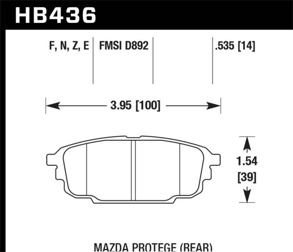 Hawk Performance - Hawk Performance HP Plus Disc Brake Pad HB436N.535