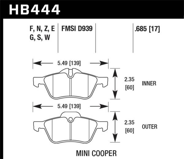 Hawk Performance - Hawk Performance HPS 5.0 Disc Brake Pad