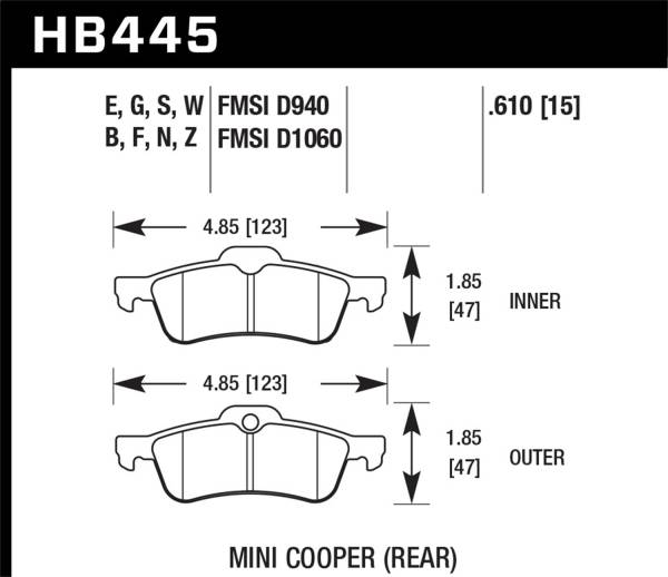 Hawk Performance - Hawk Performance HPS 5.0 Disc Brake Pad