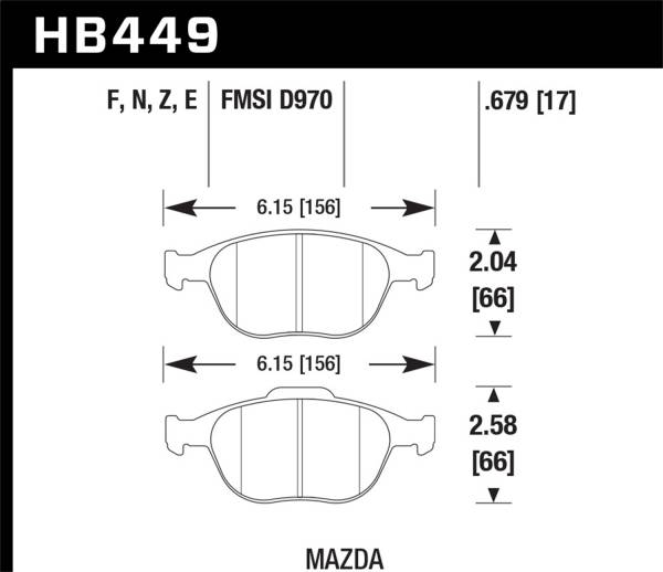 Hawk Performance - Hawk Performance HPS 5.0 Disc Brake Pad HB449B.679