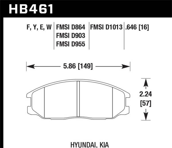 Hawk Performance - Hawk Performance DTC-30 Disc Brake Pad HB461W.646