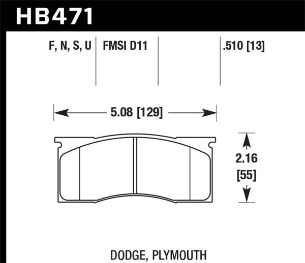 Hawk Performance - Hawk Performance HPS 5.0 Disc Brake Pad HB471B.510