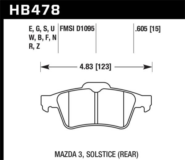 Hawk Performance - Hawk Performance HPS 5.0 Disc Brake Pad