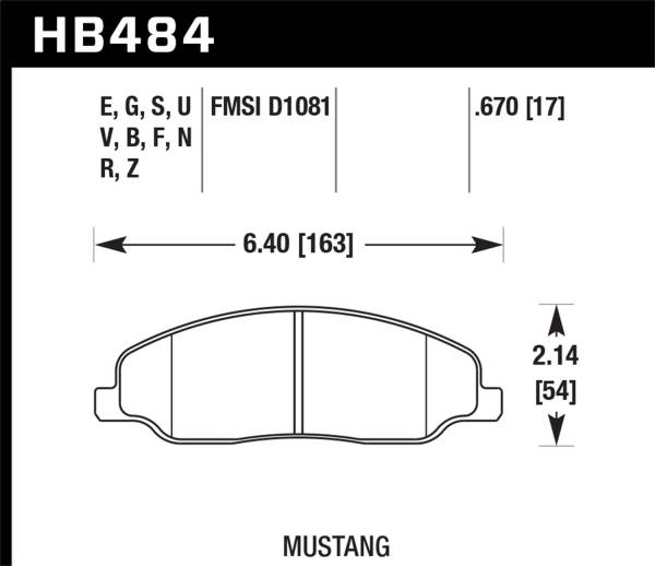 Hawk Performance - Hawk Performance HPS 5.0 Disc Brake Pad HB484B.670