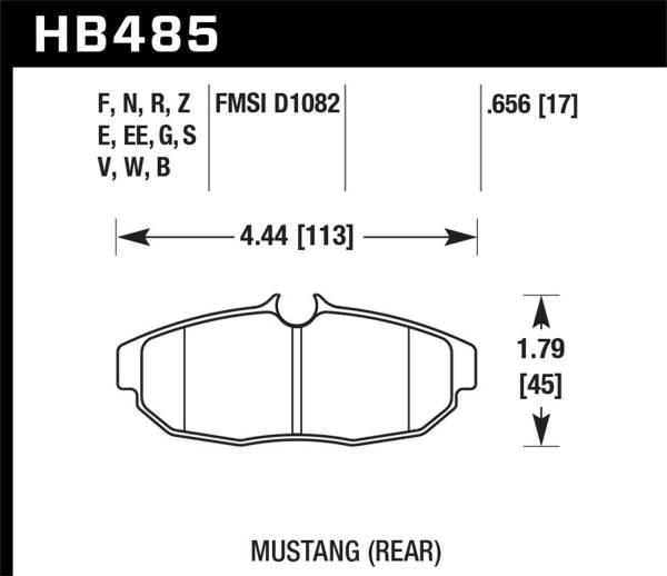 Hawk Performance - Hawk Performance HPS 5.0 Disc Brake Pad HB485B.656