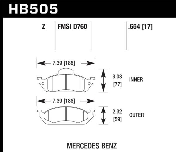 Hawk Performance - Hawk Performance Performance Ceramic Disc Brake Pad