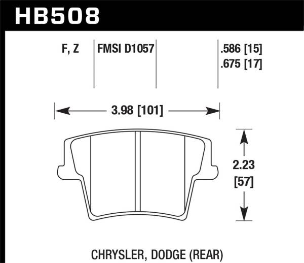 Hawk Performance - Hawk Performance HPS 5.0 Disc Brake Pad HB508B.586