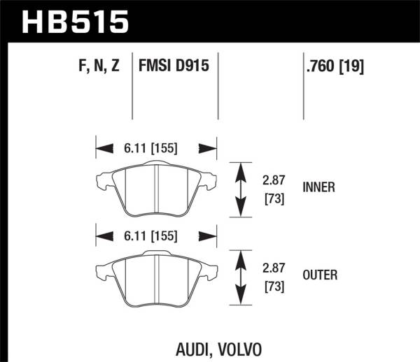 Hawk Performance - Hawk Performance HPS Disc Brake Pad