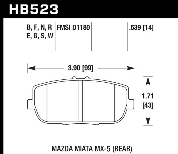 Hawk Performance - Hawk Performance HPS 5.0 Disc Brake Pad