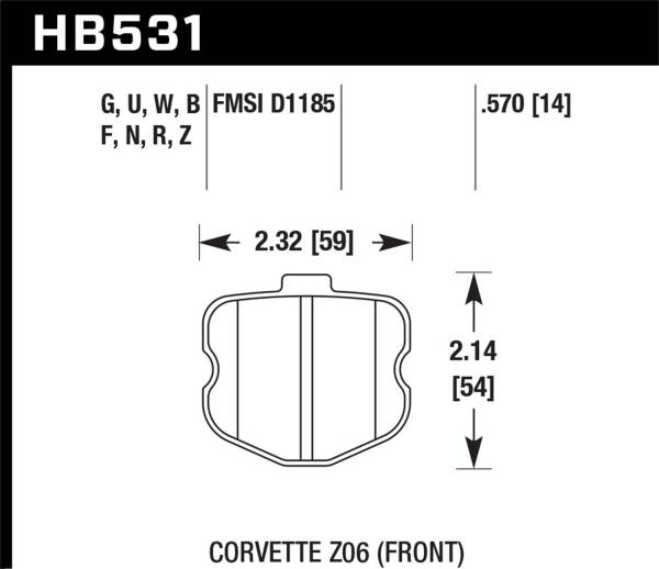 Hawk Performance - Hawk Performance HPS 5.0 Disc Brake Pad HB531B.570