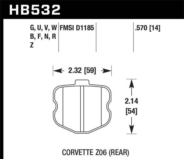 Hawk Performance - Hawk Performance HPS 5.0 Disc Brake Pad HB532B.570