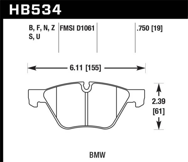 Hawk Performance - Hawk Performance HPS 5.0 Disc Brake Pad