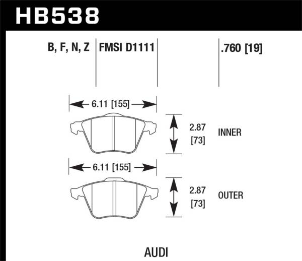 Hawk Performance - Hawk Performance HPS 5.0 Disc Brake Pad