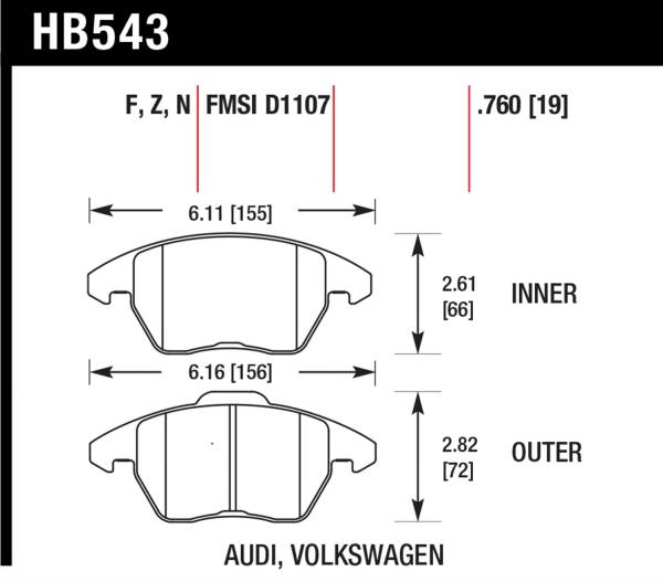 Hawk Performance - Hawk Performance HPS 5.0 Disc Brake Pad