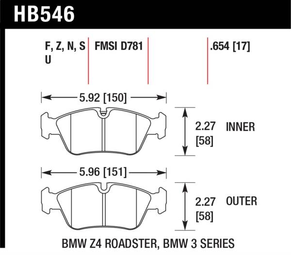 Hawk Performance - Hawk Performance HPS 5.0 Disc Brake Pad