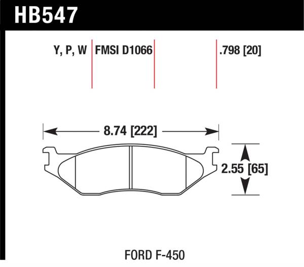 Hawk Performance - Hawk Performance DTC-30 Disc Brake Pad HB547W.798