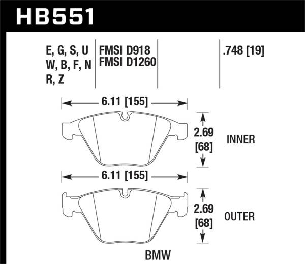 Hawk Performance - Hawk Performance HPS 5.0 Disc Brake Pad