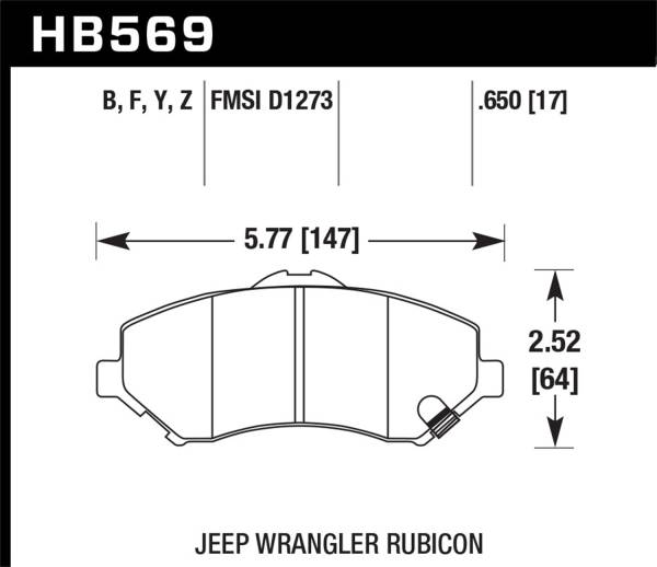 Hawk Performance - Hawk Performance HPS 5.0 Disc Brake Pad