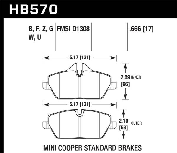 Hawk Performance - Hawk Performance HPS 5.0 Disc Brake Pad