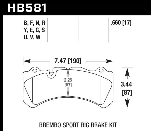 Hawk Performance - Hawk Performance HPS 5.0 Disc Brake Pad HB581B.660